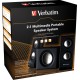 VERBATIM 2.1 BLACK SPEAKER SYSTEM 49092